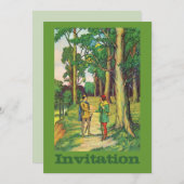 Invitation Robin des Bois et Petit John (Devant / Derrière)