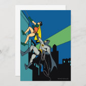 Invitation Robin Et Batman Grimpent (Devant / Derrière)