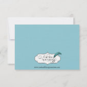 Invitation Robin Oeuf Bleu Posh Réception de mariage (Dos)
