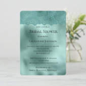 Invitation Robin Oeuf Dentelle verte et Fête des mariées de d (Debout devant)