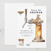 Invitation Robinet à bière Chéri Fais-le couples Mariage Douc (Devant / Derrière)