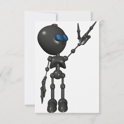Invitation Robot bionique du garçon 3D - doigt lance 2 - (Devant)