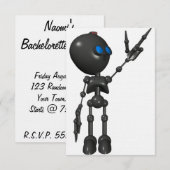 Invitation Robot bionique du garçon 3D - doigt lance 2 - (Devant / Derrière)
