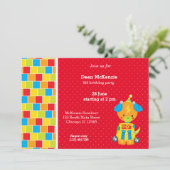 Invitation Robot * choisir la couleur de l'arrière - plan (Debout devant)