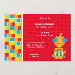 Invitation Robot * choisir la couleur de l'arrière - plan