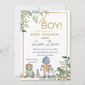 Invitation Robot de jouet et design ours en peluche (Devant)