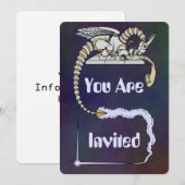 Invitation Robot Dragon Ecriture dans Scroll (Devant / Derrière)