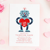 Invitation Robot Heart Cute Fête de la Saint-Valentin