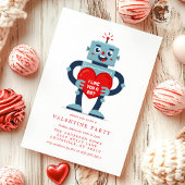 Invitation Robot Heart Cute Fête de la Saint-Valentin