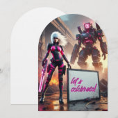 Invitation Robot Hero (Devant / Derrière)