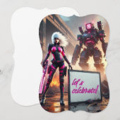 Invitation Robot Hero (Devant / Derrière)