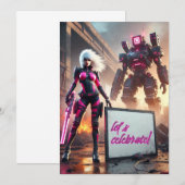 Invitation Robot Hero (Devant / Derrière)