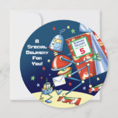 Invitation Robot, Livraison spéciale, fête du 5e anniversaire (Devant)