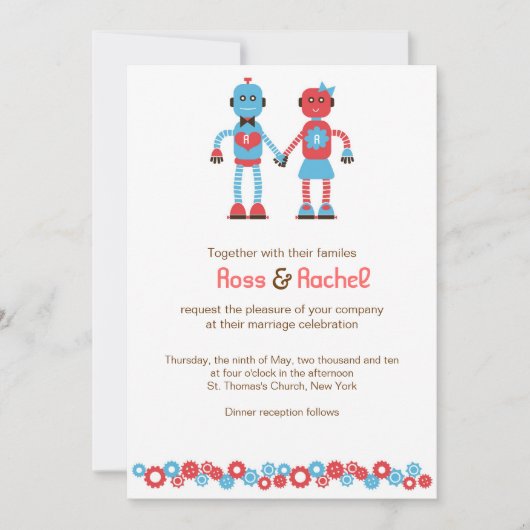 Invitation Robot Love Mariage v.2 (Devant)