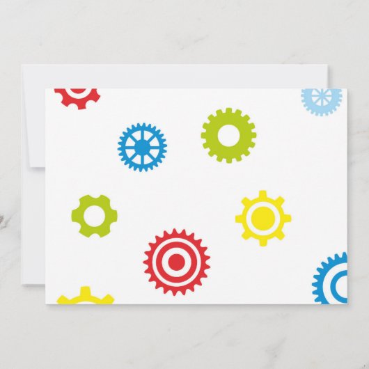 Invitation Robot Party thème Anniversaire (Dos)