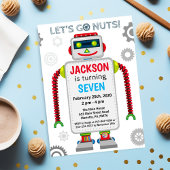 Invitation Robot Party thème Anniversaire