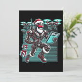 Invitation Robot Père Noël alimenté par l'IA avec des drones  (Debout devant)