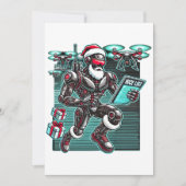 Invitation Robot Père Noël alimenté par l'IA avec des drones  (Devant)