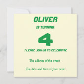 Invitation Robot Rétro Personnalisable et Chat dans l'Espace (Dos)