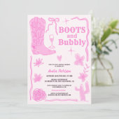 Invitation Robots gribouillis dessinés bottes bulles douche n (Debout devant)