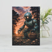 Invitation Robots récoltant des champignons et cueillant des (Debout devant)