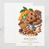 Invitation Roccocò – Vintage Italian Dessert (Devant / Derrière)