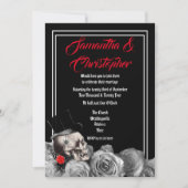 Invitation Roche gothique ou mariage noir motard (Devant)