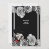 Invitation Roche gothique ou mariage noir motard (Dos)