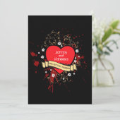 Invitation Rocher et rouler Grungy Coeur (Brown) (Debout devant)