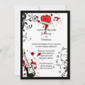 Invitation Rocher et rouler Grungy Coeur (Brown) (Dos)