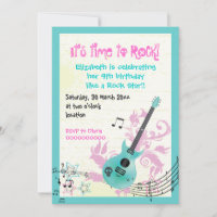 Rocher star girly électrique guitare anniversaire