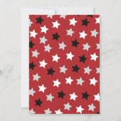 Invitation Rock a Bye Red Rock Star Guitare Baby shower (Dos)