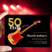 Invitation Rock and Roll 50e anniversaire fête 50 rochers