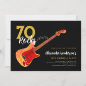 Invitation Rock and Roll 70e anniversaire fête 70 rochers (Devant)