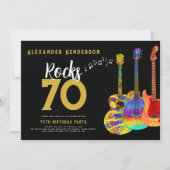 Invitation Rock and Roll 70e fête d'anniversaire (Devant)
