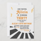 Invitation Rock and Roll Music Anniversaire adulte (Devant)