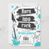 Invitation Rock and Roll Party Né Two Rock 2e anniversaire (Devant)