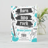 Invitation Rock and Roll Party Né Two Rock 2e anniversaire (Debout devant)