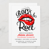 Invitation  Rock and Roll Party, Rock & Roll Anniversaire, (Devant / Derrière)