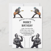 Invitation Rock and Roll Skeletons Anniversaire (Devant)