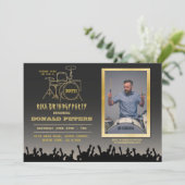 Invitation Rock Birthday Party Festival Foule Musique Photo (Debout devant)