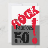 Invitation Rock Chick 50 & Fabuleux Red Black 50e anniversair (Dos)