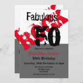 Invitation Rock Chick 50 & Fabuleux Red Black 50e anniversair (Devant / Derrière)