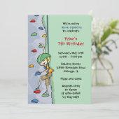 Invitation Rock Escalade Boy Blonde cheveux Anniversaire Fête (Debout devant)