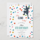 Invitation Rock Escalade mignonne Anniversaire de enfant Part (Devant)
