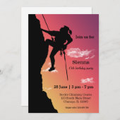 Invitation Rock Escalade Party (Devant / Derrière)