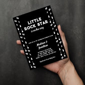 Invitation Rock Et Roll Baby shower Little Rock Star