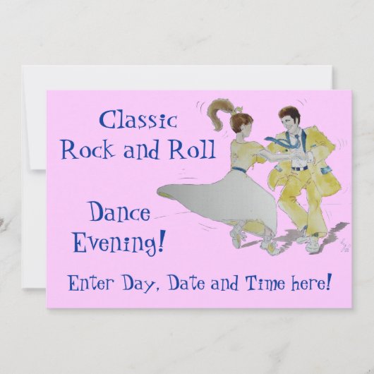 Invitation Rock et Roll Dancing (Devant)