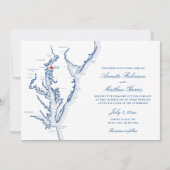 Invitation Rock Hall MD all-in-one QR code RSVP Mariage (Devant)