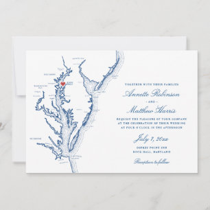 Invitation Rock Hall MD all-in-one QR code RSVP Mariage